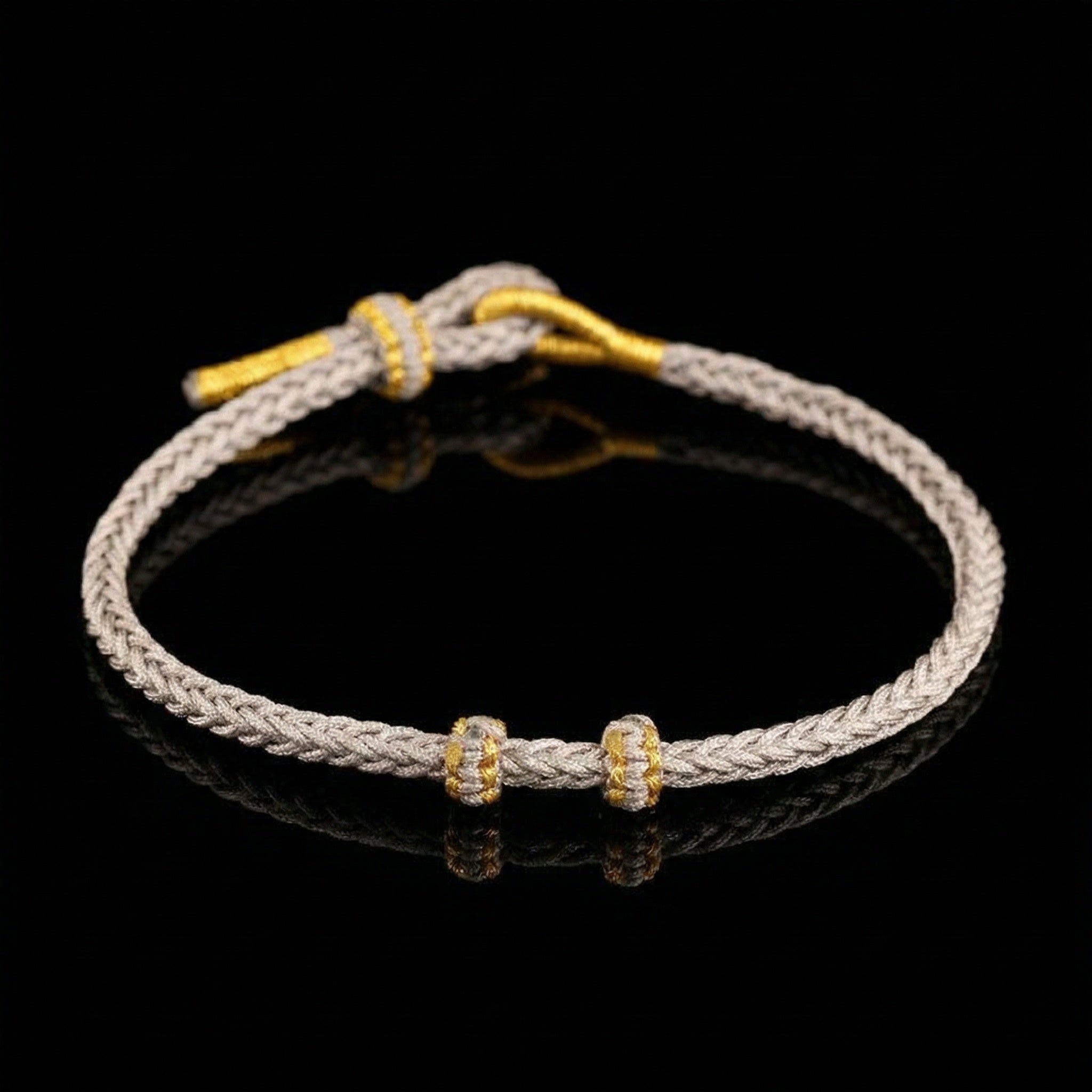 Tibetan Luck Bracelet No. 7 in white